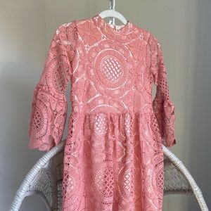 CORAL LACE DRESS